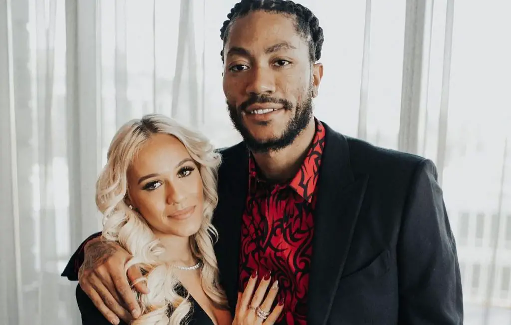 Derrick Rose and wife